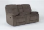 Dax Brown 76" Manual Console Loveseat - Side