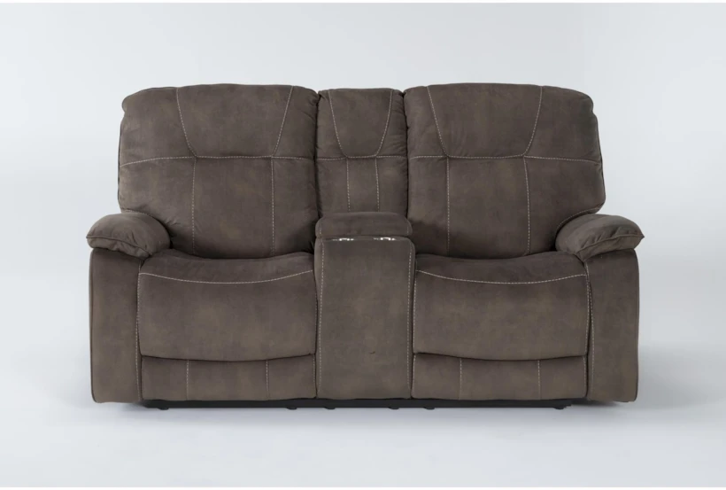 Dax Brown 76" Manual Console Loveseat - 360