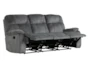 Dax Grey 86" Manual Triple Reclining Sofa - Detail