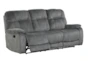 Dax Grey 86" Manual Triple Reclining Sofa - Detail