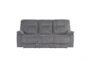 Dax Grey 86" Manual Triple Reclining Sofa - Front