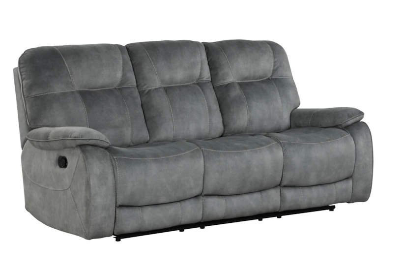 Dax Grey 86" Manual Triple Reclining Sofa - 360