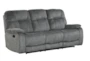 Dax Grey 86" Manual Triple Reclining Sofa - Signature
