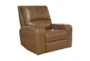 Briggs Bourbon Leather Power Recliner with Power Headrest & USB - Signature
