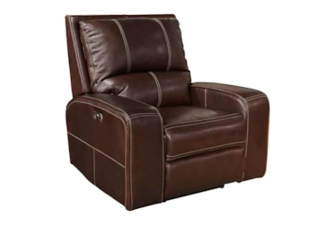 Briggs Clydesdale Leather Power Recliner With Power Headrest & USB