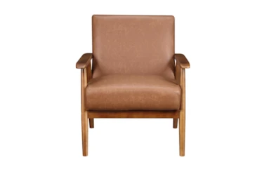 Miriam Camel Faux Leather Accent Chair