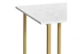 48 Inch Marble And Gold Metal Frame Writing Desk - Detail