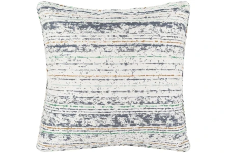 Outdoor Accent Pillow-Ivory Navy Stripe 20X20 - Main