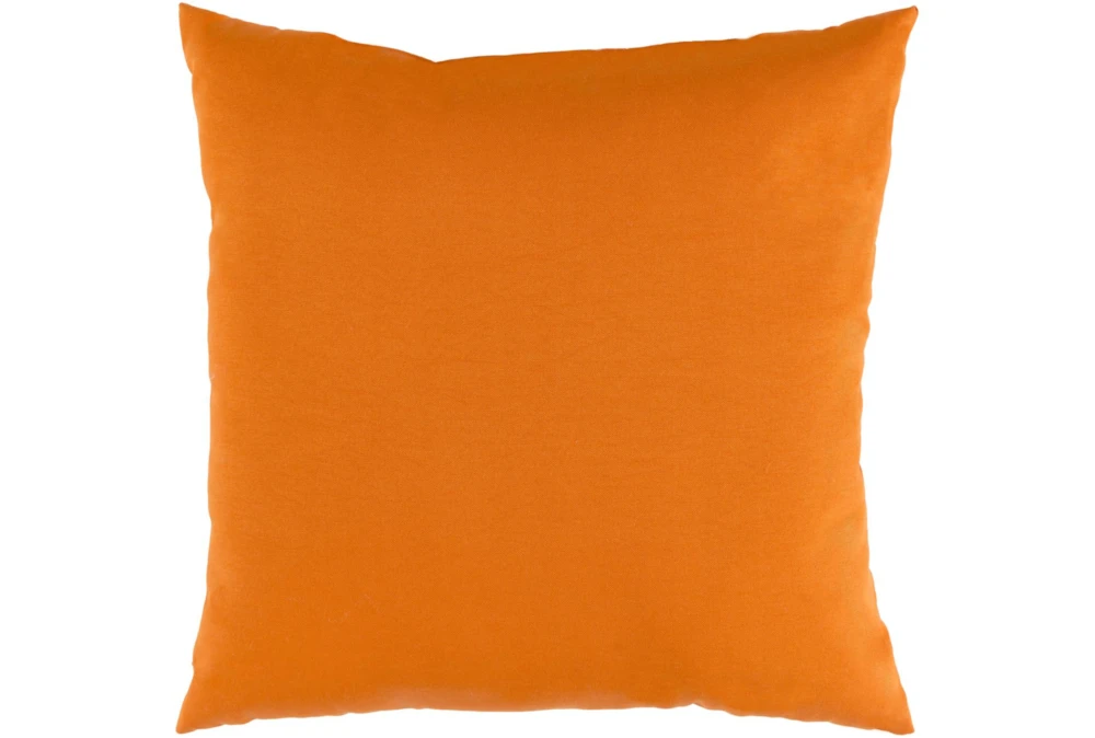 Outdoor Accent Pillow-Bright Orange Solid 20X20