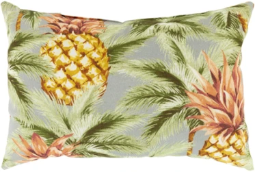 Outdoor Accent Pillow-Light Grey Pineapple 20X13