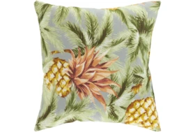 Outdoor Accent Pillow-Light Grey Pineapple 16X16
