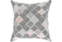 Outdoor Accent Pillow-Black And Coral Geo Squares 16X16 - Signature