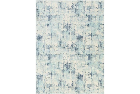 8'10"X12' Outdoor Rug-Ivory & Navy Abstract