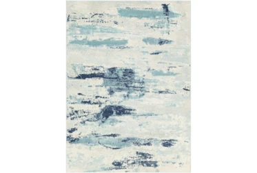 8'10"X12' Outdoor Rug-Ivory/Grey/Blue Waves