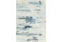 8'10"X12' Outdoor Rug-Ivory/Grey/Blue Waves - Signature