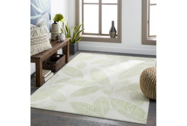 7'10X10' Outdoor Rug-Grass Green Palm Leaves