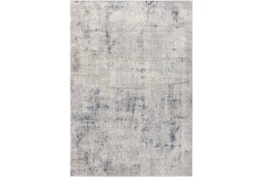 6'7"X9' Outdoor Rug-Blue/Grey/Cream Abstract