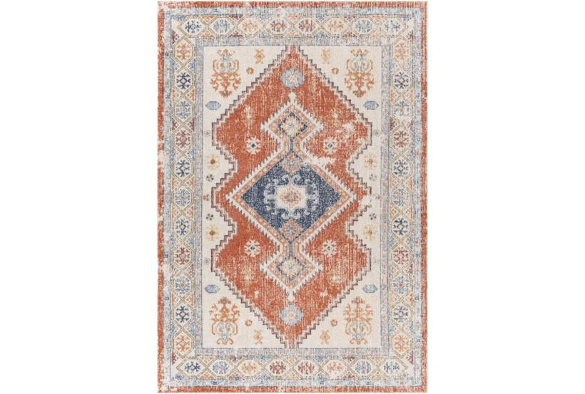 5'3"X7' Outdoor Rug-Bold Orange With Blue Global - 360