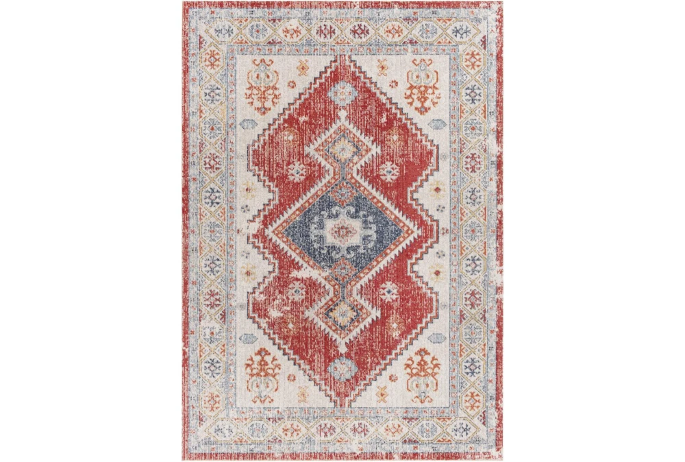 5'3"X7' Outdoor Rug-Bold Red With Blue Global