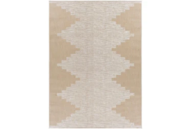 7'10"X10' Outdoor Rug-Taupe & Ivory Rustic