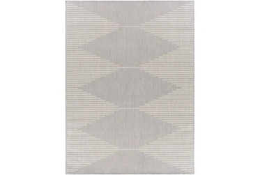 7'10"X10' Outdoor Rug-Taupe & Ivory Rustic