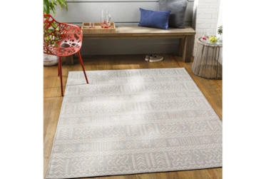 5'3"X7' Outdoor Rug-Taupe & Ivory Global Aztec