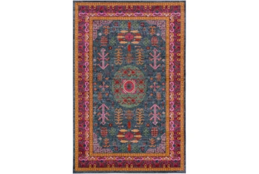 5'3"X7'3" Rug-Blue & Red Traditional
