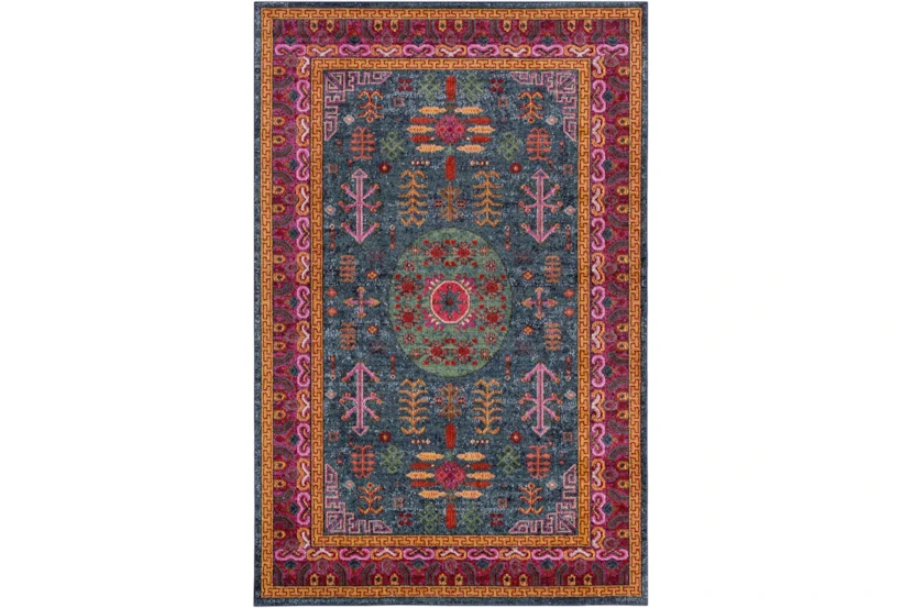 5'3"X7'3" Rug-Blue & Red Traditional - 360