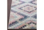2'6"X7'3" Rug-White & Blue Geo Pattern - Material
