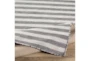 2'7"X10' Outdoor Rug-Light Grey & White Thin Stripe - Detail