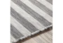 2'7"X10' Outdoor Rug-Light Grey & White Thin Stripe - Side