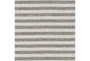 2'7"X12' Outdoor Rug-Light Grey & White Thin Stripe - Detail