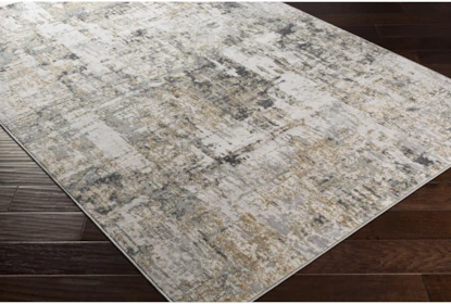 6'6"X9'5" Rug-Grey & Silver Abstract - Detail