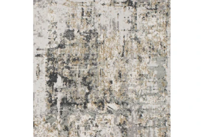 6'6"X9'5" Rug-Grey & Silver Abstract - Detail
