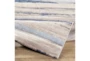 5'3"X7'1" Rug-Blue & Taupe Muted Stripes - Detail