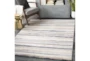 5'3"X7'1" Rug-Blue & Taupe Muted Stripes - Room