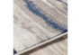 5'3"X7'1" Rug-Blue & Taupe Muted Stripes - Side