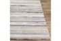 5'3"X7'1" Rug-Blue & Taupe Muted Stripes - Material