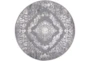 5'3" Round Rug-Grey Floral Sheen - Signature