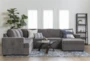 Bonaterra Charcoal 127" 2 Piece Sectional with Right Arm Facing Sofa Chaise - Room