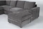 Bonaterra Charcoal 127" 2 Piece Sectional with Right Arm Facing Sofa Chaise - Side