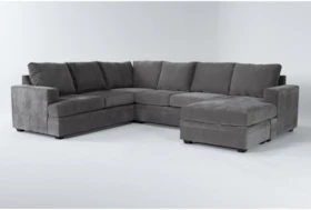 Bonaterra Charcoal 127" 2 Piece Sectional With Right Arm Facing Chaise 