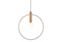 15.7X17.7 Bulb In Gold Circle Pendant - Detail