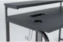 Omega Gaming 48" Desk With Rgb Led Lights + USB + 1 Shelf - Side