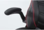 Theory Black Gaming Chair With Red Trim - Detail