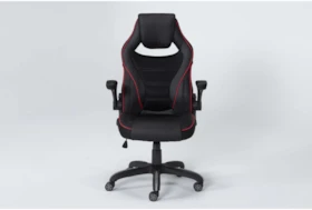 Theory Black Gaming Chair With Red Trim
