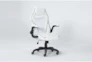 Theory White Gaming Chair With Black Trim - Side
