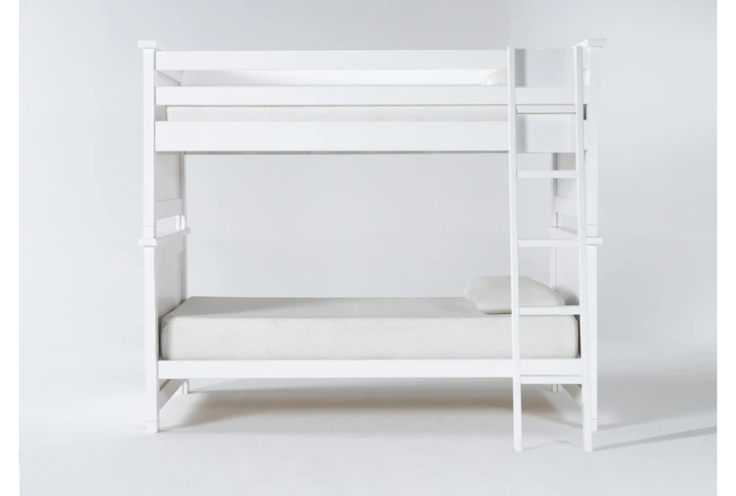 Mateo White Twin Over Twin Bunk Bed - 360