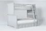 Mateo Grey Twin Over Full Bunk Bed With 3 Drawer Storage Unit - Side
