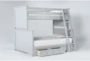 Mateo Grey Twin Over Full Bunk Bed With 3 Drawer Storage Unit - Storage